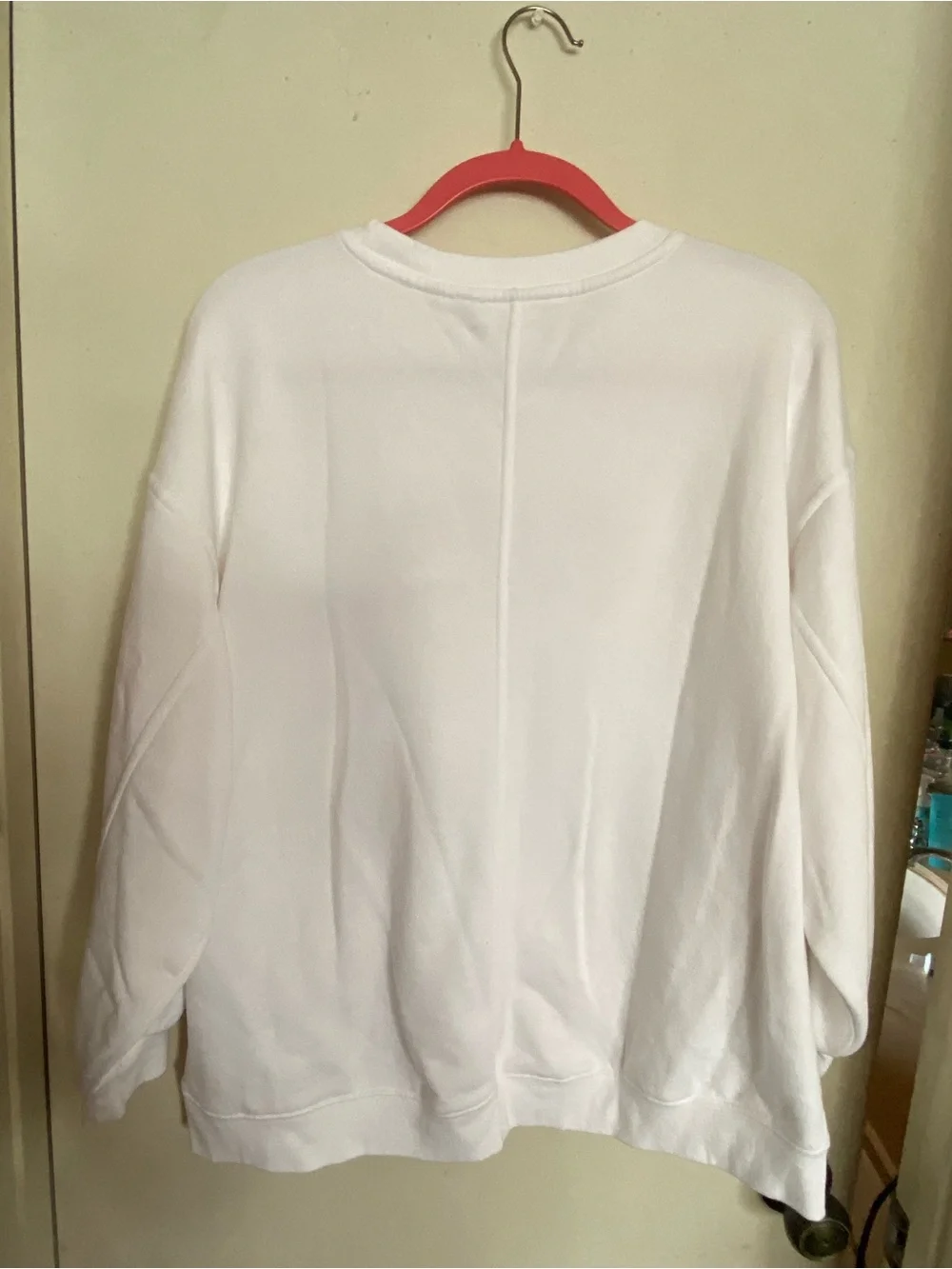 Disney White Crewneck with Red Disneyland Embroidery